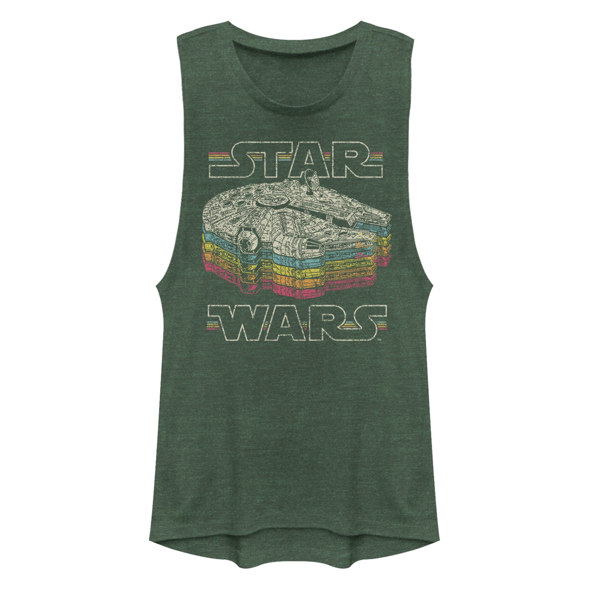 Junior's Star Wars Retro Color Muscle Tee